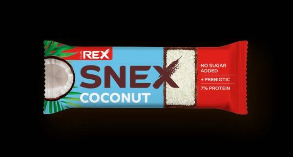 Батончик глазированный кокосовый SNEX,40 гр, Protein Rex