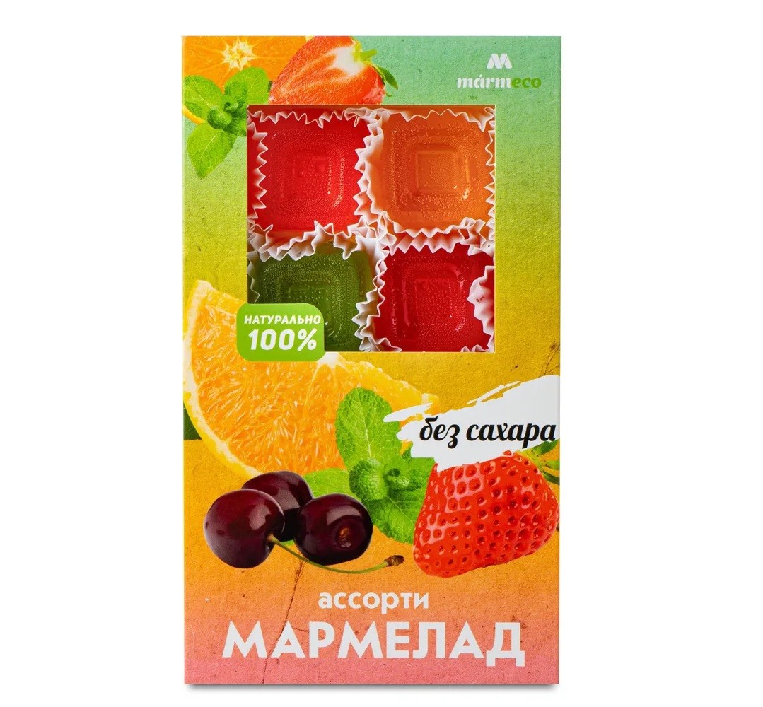 Мармелад ассортибез сахара, 170 гр, Marmeco