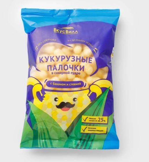 кукурузные палочки в сахарной пудре