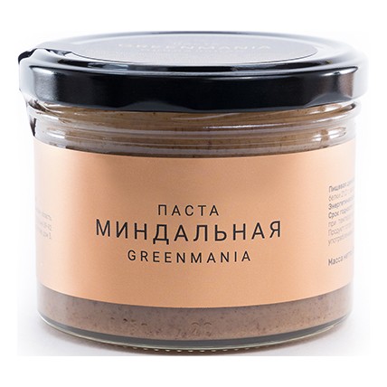 Паста Миндальная, 200 гр, Greenmania