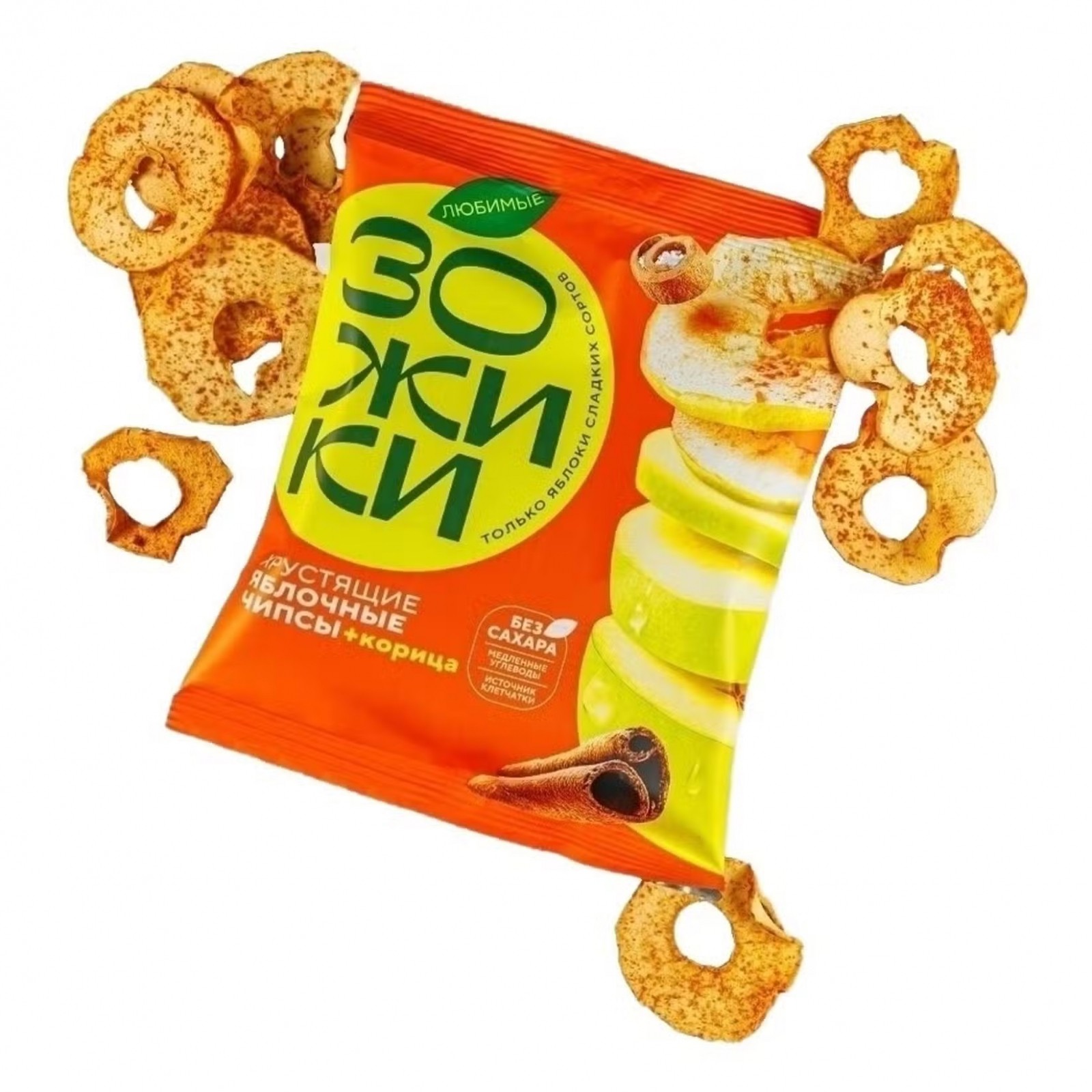 Чипсы яблочные с корицей, 25 гр, ЗОЖИКИ