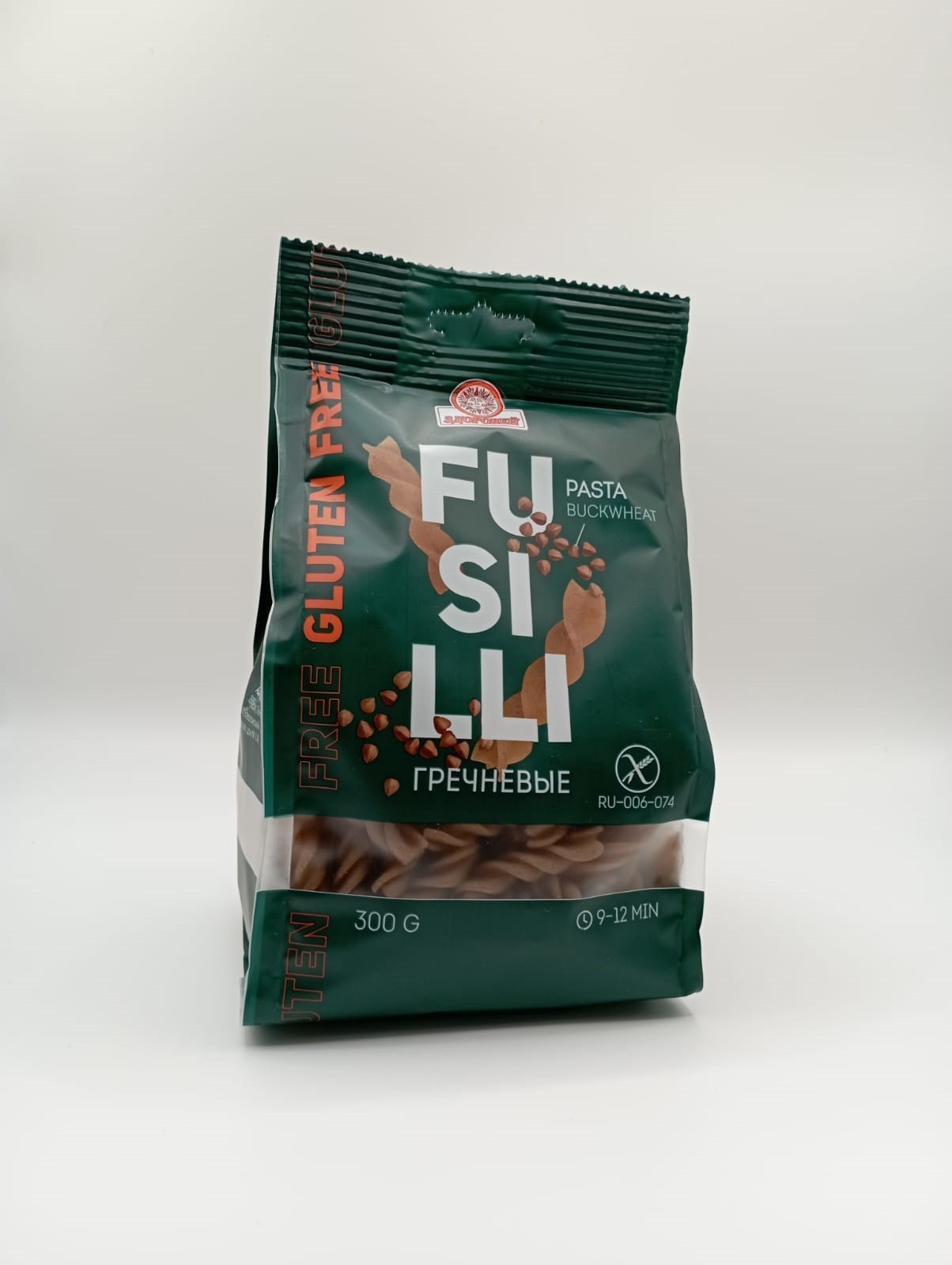 Макаронные изделия из гречневой муки Спиральки FUSILLI, 300 гр, Здоровей