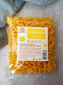макароны Спиральки из кукур и риса
