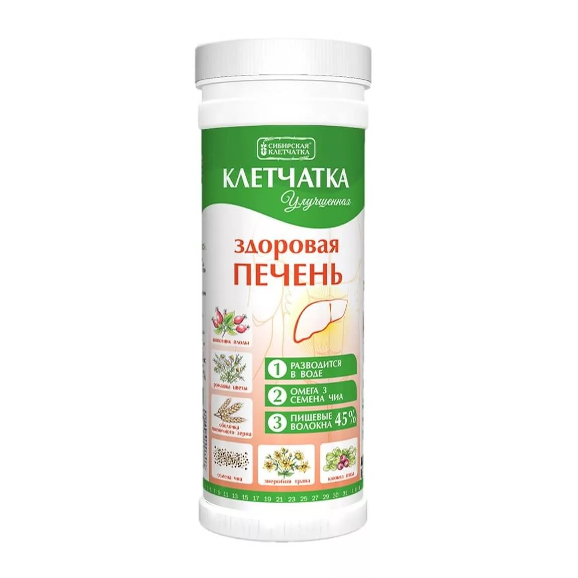 Клетчатка Здоровая печень, 170 гр, Сибирская клетчатка