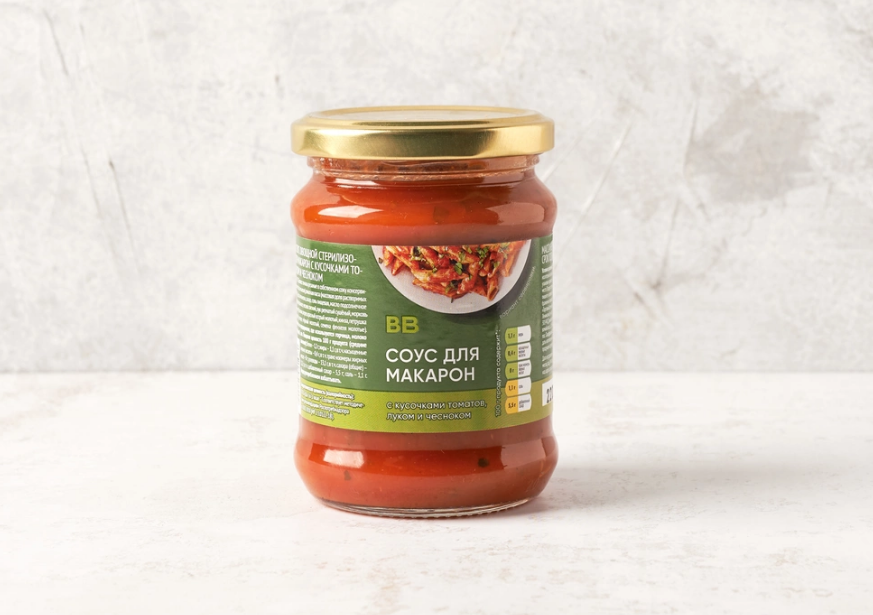 Соус для макарон с кусочками томатов, луком и чесноком, 260 гр, ВкусВилл