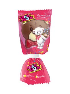 Шоколад молочный фигурный на палочке Мишка, 24 гр, МОК