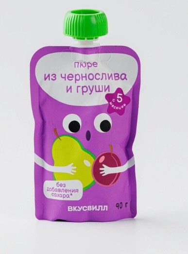 пюре из чернослива и груши