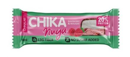 Батончик глазированный с начинкой Нуга с малиной, 50 гр, CHIKALAB