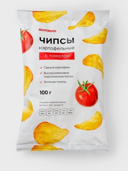 чипсы картофельные с томатам