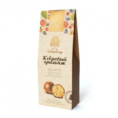 Конфеты Кедровый грильяж ассорти, 70 гр, Сибирский кедр