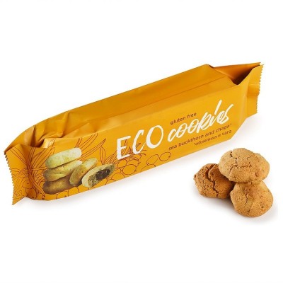 Печенье ЭКО без глютена Облепиха и чага (мини), 130 гр, Savita