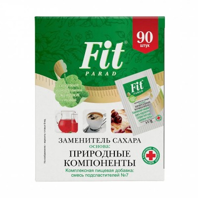 Заменитель сахара №7 (90 саше), 90 гр, Fit parad