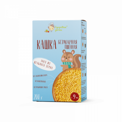 Каша безмолочная пшенная (Здоровые детки), 200 гр, Оргтиум