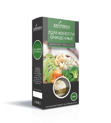 Ядра конопли очищенные, 100 гр, Polezzno