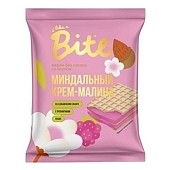 Вафли со вкусом "Малина - миндальный крем", 30 гр, Bite