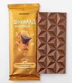 Шоколад молочный с солёным арахисом и карамелью, 85 гр, ВкусВилл