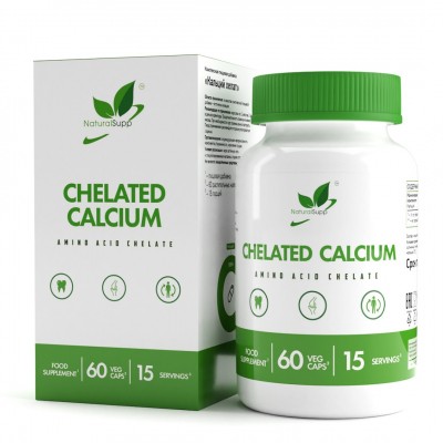 Комплексная пищевая добавка VEGAN Хелат Кальция, 60 капс, NaturalSupp