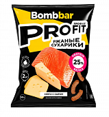 Сухарики протеиновые со вкусом "Семга с сыром", 50 гр, Bombbar